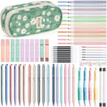 65PCS Aesthetic School Supplies Back to School Supplies Cute Stationary Set | College Essentials Kit with Pencil Case, Pastel Highlighters Gel Pens Mechanical Pencil Set 0.5 0.7 & 2.0mm for Student Girls