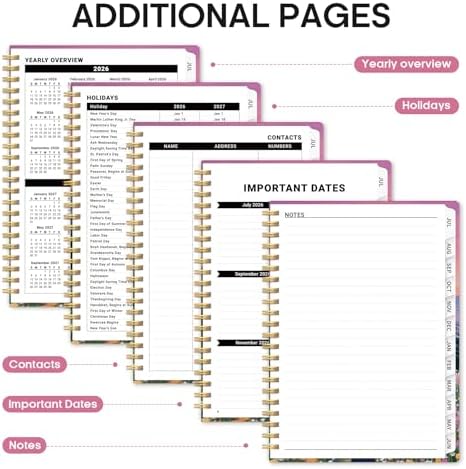 Planner 2026-2027, Jul 2026-Jun 2027 Academic Monthly & Weekly Planner | 6.3" x 8.5" Hardcover Pretty Calendar Planner for Women, Spiral Organizer for School Office Home Supplies, Dreamscape Hills