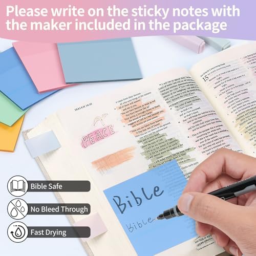 KOPKOFT Bible Study Supplies, Bible Journaling Kit for Women with Journal, Pen Case, Tabs, Highlighters and Pens, Bible Accessories Set for Women Students Beginner, Christian Gifts (Purple)