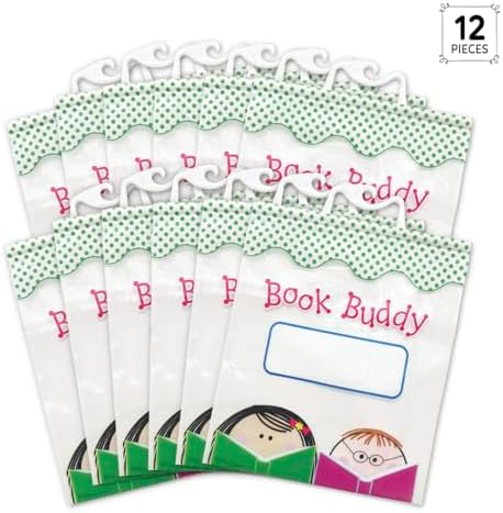 CTP Stick Kids Book Buddy Bags 12-Pack Includes 12 Bags with snap Closure Handles (Creative Teaching Press 11170)