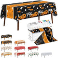 54 Inch X 300 Feet Plastic Table Cover Roll Disposable Halloween Tablecloth with Slide Cutter Pumpkin Ghost Plistic Table Covers for Halloween Party Decorations(Halloween Table Runner, 300Feet)