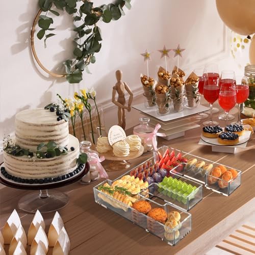 13.8" Acrylic Letter Charcuterie Tray,Fillable Alphabet Box (Letter E)