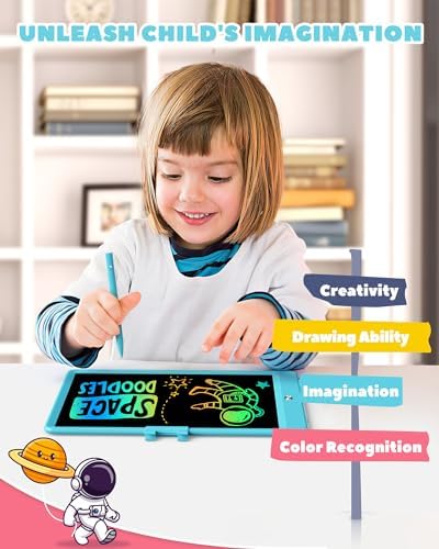 ORSEN LCD Writing Tablet 10 Inch, Colorful Doodle Board Drawing Pad for Kids, Toddler Toys for 3 4 5 6 7 8 Year Old Girls Boys Gifts (Blue)
