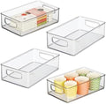 iDesign Stackable Pantry Bin with Handles, Set of 4, Clear