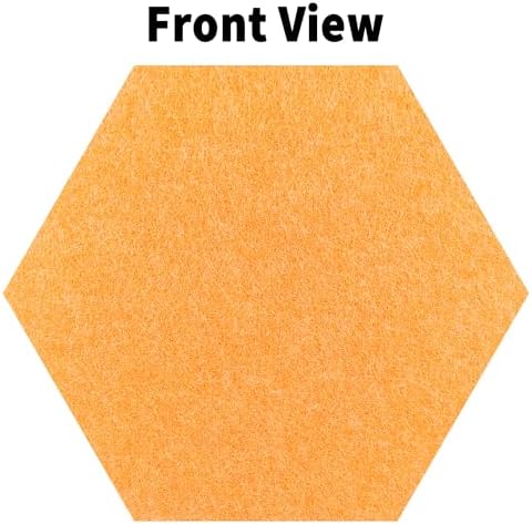 Hexagon Felt Corkboard for Office Frameless Self Adhesive, 10 Pack