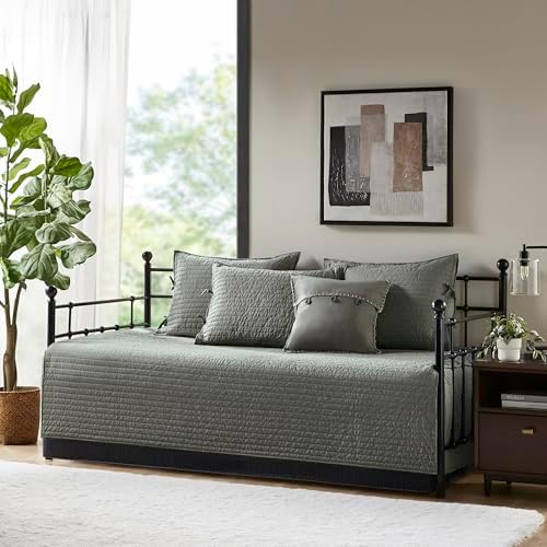 Madison Park Cabin Lodge Plaid Herringbone Daybed Cover Set, 6PC, 39"x75"
