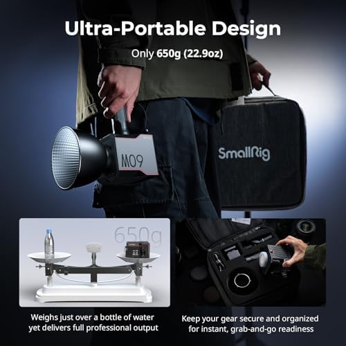 SmallRig RC 60B COB Video Light, Portable Continuous Output Light