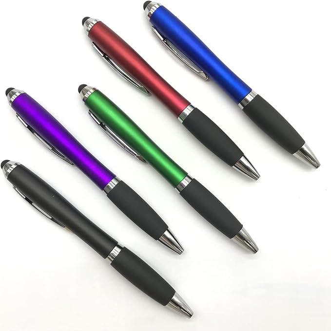 HEYZARDA Personalized Pens with Name Text Icon Logo Engraved for Business Office Custom Ballpoint Pen 50 100 Pcs Optional, Red