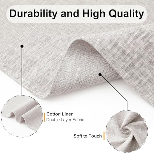 Homaxy Cloths Placemats for Dining Table Set of 4, 13" x 19", Beige