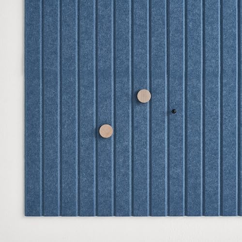 VIVELDA Large Bulletin Board 48x36- Office Wall Organizer to Replace Your Old Cork Boards for Walls for Office Decor -12-Pack Felt Wall Panels to Use in Home Office Decor, Classroom Decor (Slat Blue)