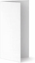 100 Pack Formal Bright White 8.5" x 11" Scored Cardstock Paper – Folds to 4.25" x 11" – Menu & Program Paper – Inkjet & Laser Printer Compatible – Made in USA