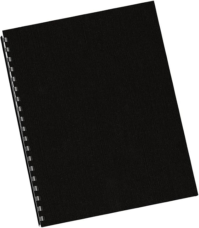 Fellowes Binding Linen Presentation Covers, Letter, Black, 200 Pack (5217001), Black Linen