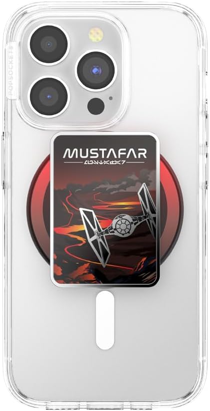 PopSockets Phone Grip for MagSafe, Magnetic Holder- Welcome Mustafar | Removable, For Kindle / Android / iPhone, With Magnet, Star Wars, Grogu, iPad, Removable, Popper