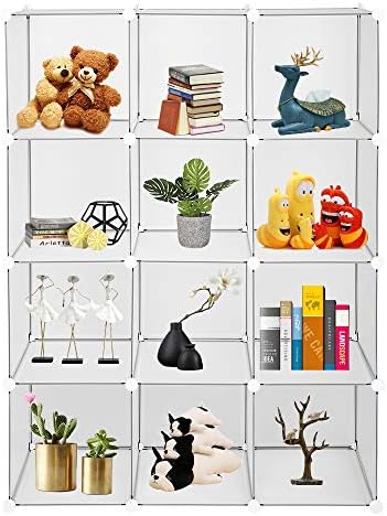 Bookshelves Storage Organizer Shelf Cube Shelves 12 Cubby Storage Organizer DIY Closet Organizers & Storage Shelves for Bedroom Closet Shelves for Clothing Storage Book Shelf Toy Organizers & Storage