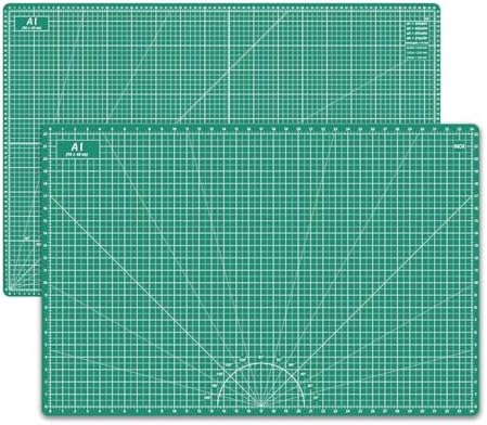 Headley Tools Thickened 24 x 36 Inch Self Healing Sewing Cutting Mat, A1 Rotary Cutting Sewing Mat for Crafts, Double Sided 5-Ply Table Cutting Board for Fabric Quilting Leather Hobby, (Green)