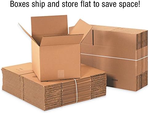 BOX USA 12 x 12 x 72 Corrugated Cardboard Boxes, Tall 12"L x 12"W x 72"H, Pack of 10 | Shipping, Packaging, Moving, Storage Box for Home or Business, Strong Wholesale Bulk Boxes