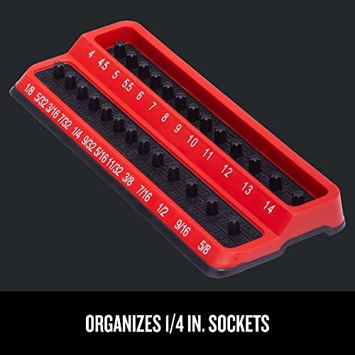 CRAFTSMAN Socket Peg Holder, Tool Tray Storage Organizer, 1/4 Inch Drive (CMMT99414)
