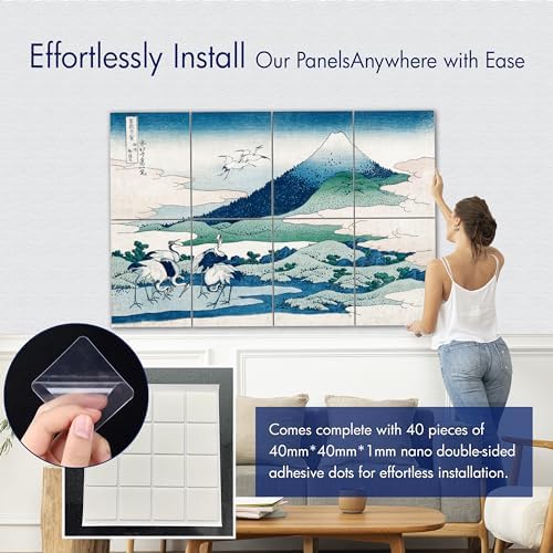 PINWELIFE® Masterpiece Acoustic Art Panels, 8-Pack 12"×16" Sound Absorbing Panels, Decorative Acoustic Wall Art, Noise and Echo Cancelling for Home Studio/Office, Nano Tape Included