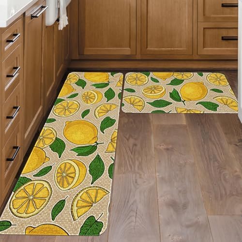 Kitchen Rugs and Mats Set of 2,Floor Mats for Home Kitchen Decor Mat