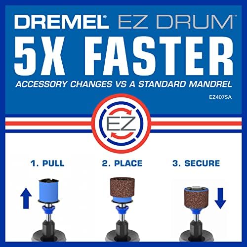 Dremel EZ727-01 EZ Lock Sanding & Grinding Rotary Tool Accessories Kit, 18-Piece Assorted Set - Perfect for Detail Sanding and Sharpening