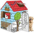 Bankers Box at Play Large Color in Dog Playhouse, Cardboard Playhouse and Life Size Craft Activity for Kids and Families