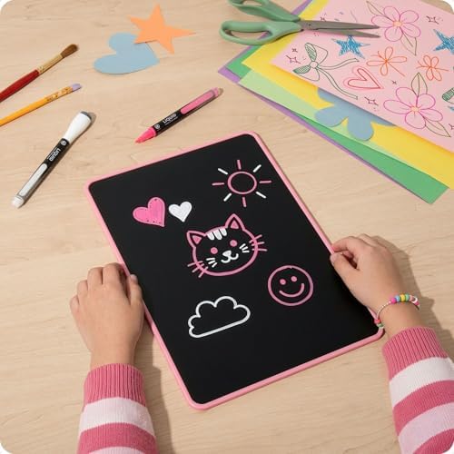 U Brands Mini Dry Erase Board for School, 1 Count Double Sided - Pink