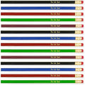 100 Personalized Custom Printed Pencils. USA Made. – Assorted Colors