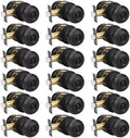 KNOBWELL Oil Rubbed Bronze Door Knobs for Bedroom or Bathroom, Interior Door Knob with Round Door Knob, Bronze Privacy Door Knob with Lock, Keyless Turn Lock Door Knob, 18 Pack
