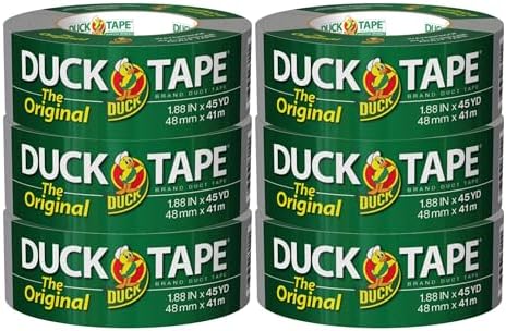 The Original Duck Tape Brand Duct Tape 6-pack 1.88 Inch x 45 Yard, 270 Total Yards, Silver (1153759)