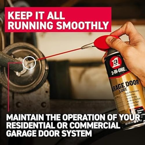 3-IN-ONE Professional Garage Door Lubricant, Smart Straw, 11 OZ [2-Pack]