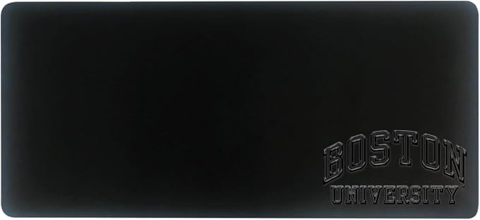 Boston University Alumni Desk Mat, Durable Office Supplies, Non-Slip Base, Responsive Desk Pad with Smooth Surface, Black