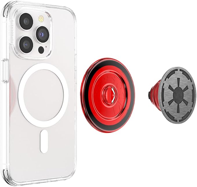 PopSockets Phone Grip for MagSafe, Magnetic Holder- Long Live Empire | Removable, For Kindle / Android / iPhone, With Magnet, Star Wars, Grogu, Men, Boys
