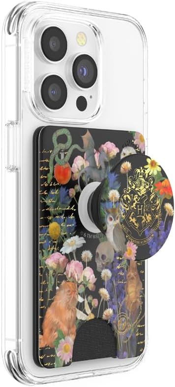 PopSockets Adhesive Phone Wallet with Grip- Hermione Notebook | PopWallet, Holds 3-5 Cards, Swappable Top, Kickstand, Harry Potter, Slytherin, Fun, Cool, Unique