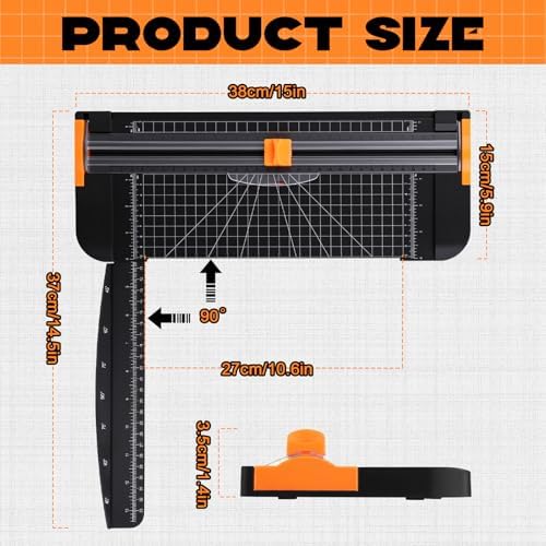 Marspark 3 Pcs A4 Paper Cutter Slider 12 Inch