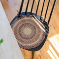 Homespice Gingerbread Jute Braided Chair Pads, Round 15" Set of 2