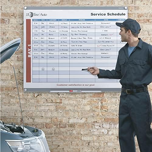 Quartet Glass Whiteboard, Magnetic Dry Erase Board, 3' x 2', with Customizable Templates, White Dry Erase Surface, Infinity (GI3624)