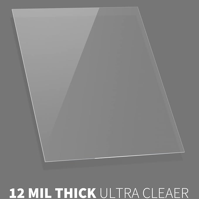 Binditek 12 Mil PET Binding Covers, 8.5 x 11 Inches, Ultra Clear, 50 Pack | Plastic PET Binding Covers, Letter Size, Ultra Clear, Square Corners, Unpunched, Ideal for Business Reports and Proposals