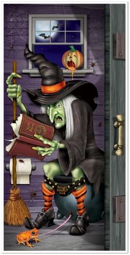 Witch Restroom Door Cover Party Accessory (1 count) (1/Pkg)