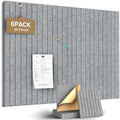 JBER Cork Board Alternative, 6 Pack 36" x 24" Felt Board, Light Gray