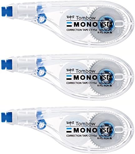 Tombow Pencil Mono YS KCA-327 Correction Tape, 0.2 inch (6 mm), 3 Pieces