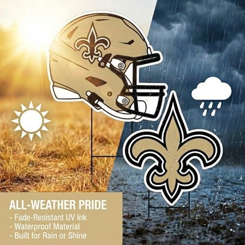 NFL Logo & Helmet 2 Pack Yard Sign Set