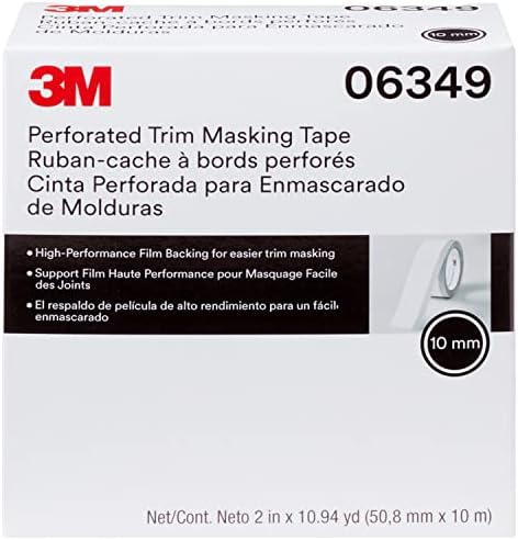 3M Perforated Trim Masking Tape 06349, 10 mm Hard Band, 50.8 mm x 10 m