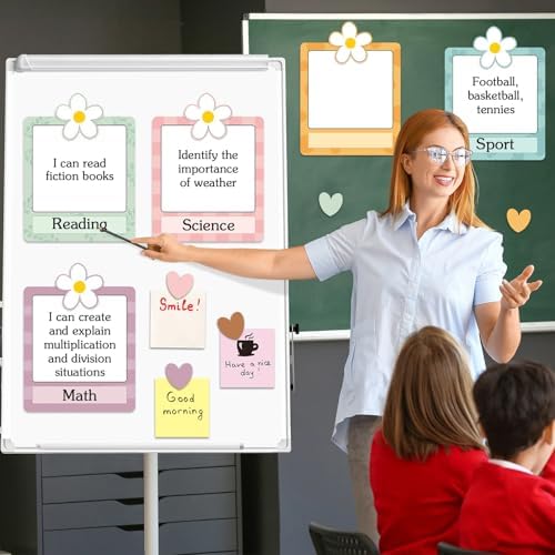 16 Pcs Magnetic Write Wipe Organization Chart, Boho
