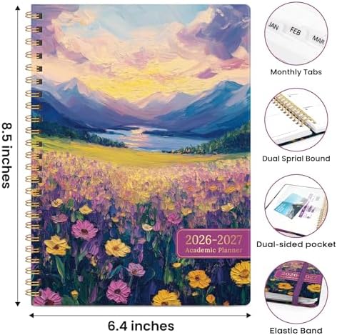 Planner 2026-2027, Weekly & Monthly Academic Calendar, Jul 2026 – Jun 2027
