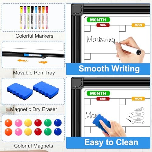Large Dry Erase Calendar for Wall 72" x 40", 4 Month Calendar