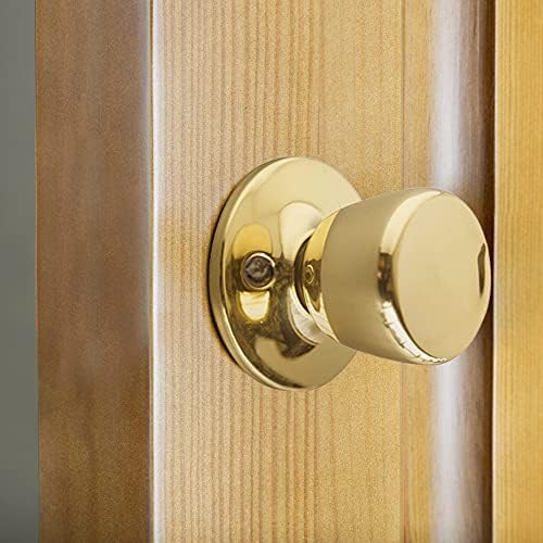 Design House Terrace Dummy Door Knob, Polished Brass