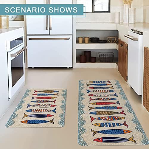 Kitchen Rugs and Mats Set of 2,Floor Mats for Home Kitchen Decor Mat