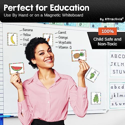 Attractivia Dry Erase Magnetic Labels 3.7 x 2.8 in, Pattern Borders, Medium Dry Erase Magnets, 20-Pack, Colored Erasable Write-On All-Purpose Labels, for Office, Education, Home, Whiteboard