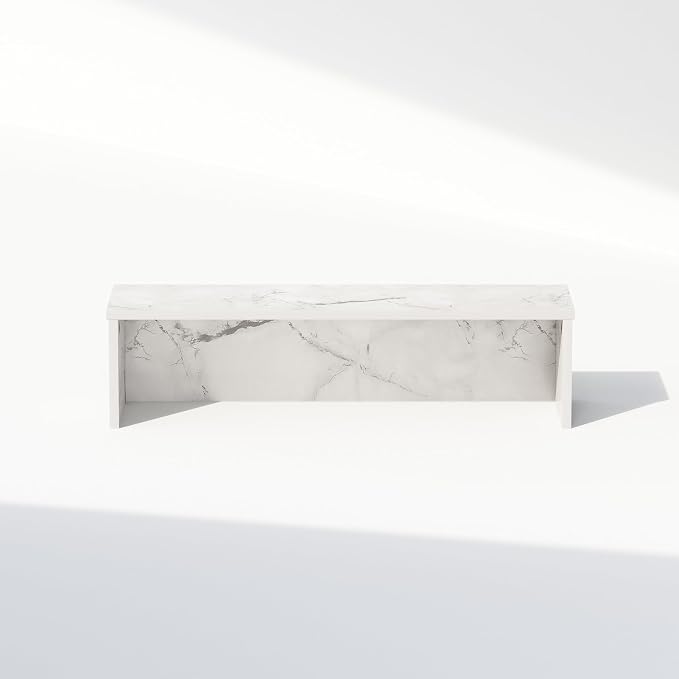 Furinno Classic Desk Organizers and Accessories, 23-Inch Desk Organizer, Desktop Organizer, for Office Supplier, Marble White