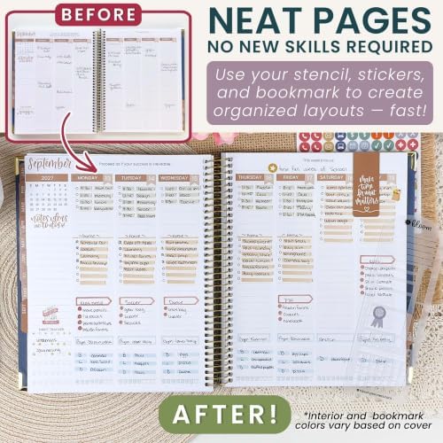 bloom daily planners 2027 Hardcover Goal & Vision Planner (January - December 2027) - Monthly & Weekly Calendar Year Agenda Organizer - 7.5" x 9" - Moonlit Garden